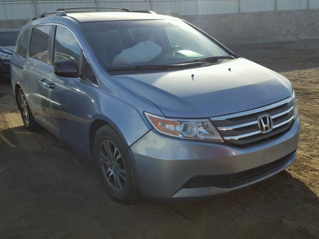 5FNRL5H68CB037288 - 2012 HONDA ODYSSEY EX BLUE photo 1