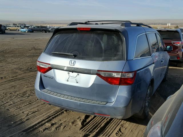 5FNRL5H68CB037288 - 2012 HONDA ODYSSEY EX BLUE photo 4