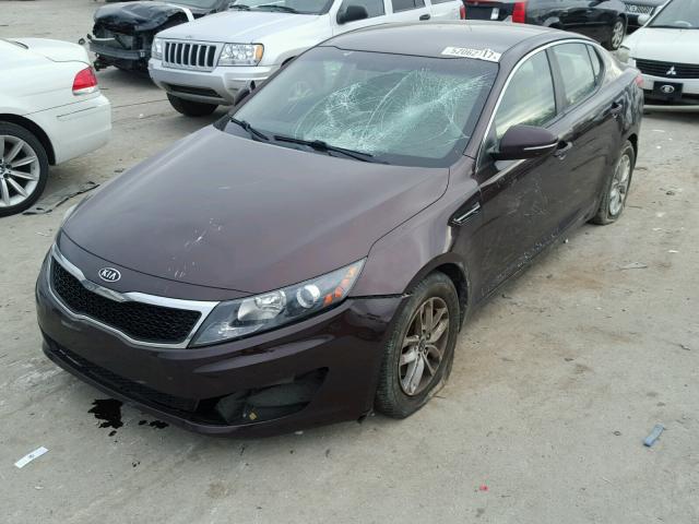 KNAGM4A74B5055883 - 2011 KIA OPTIMA LX MAROON photo 2