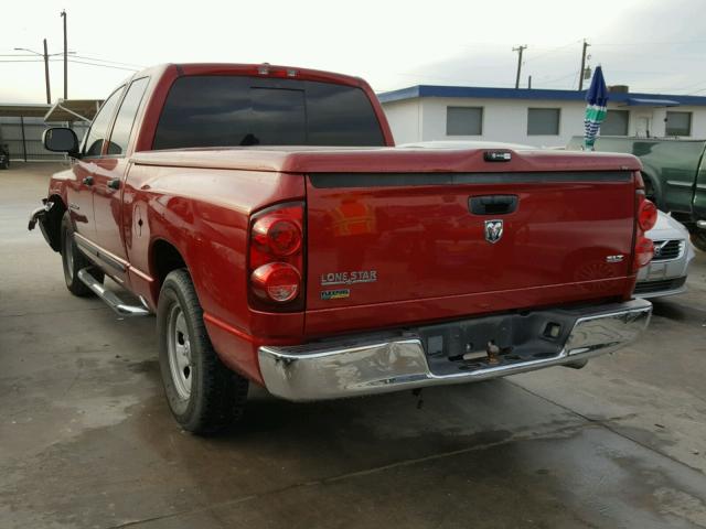 1D7HA18P67S131252 - 2007 DODGE RAM 1500 S MAROON photo 3