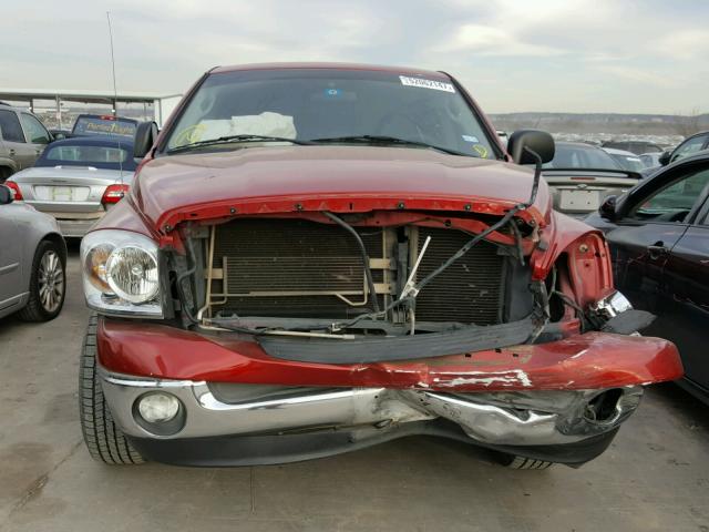 1D7HA18P67S131252 - 2007 DODGE RAM 1500 S MAROON photo 9