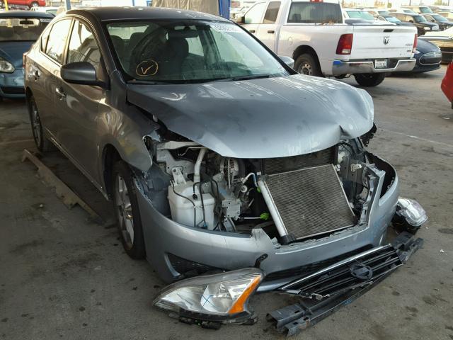 3N1AB7AP8EY312408 - 2014 NISSAN SENTRA S GRAY photo 1