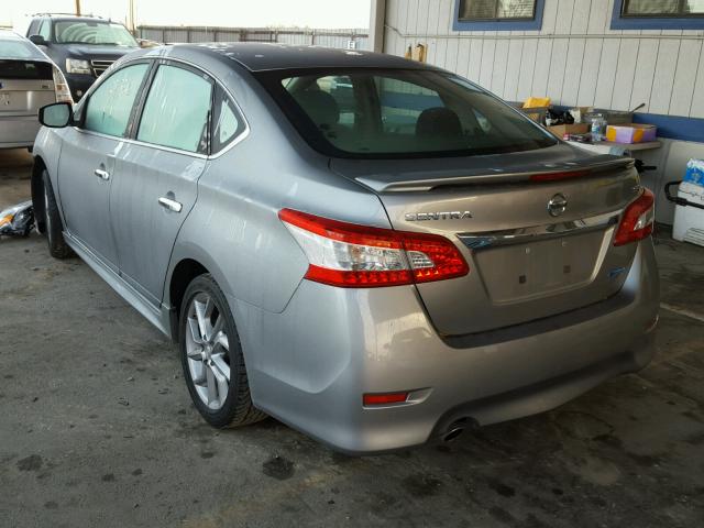 3N1AB7AP8EY312408 - 2014 NISSAN SENTRA S GRAY photo 3