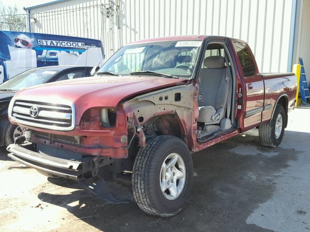 5TBRN34142S318385 - 2002 TOYOTA TUNDRA ACC BURGUNDY photo 2