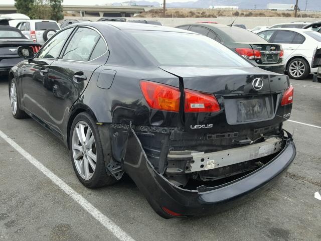 JTHBK262465010550 - 2006 LEXUS IS 250 BLACK photo 3