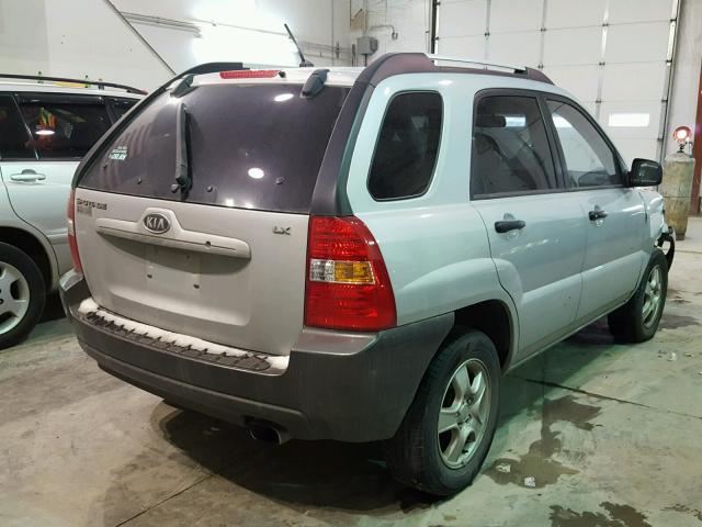 KNDJF724877429285 - 2007 KIA SPORTAGE L SILVER photo 4