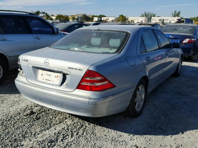 WDBNG70J5YA119976 - 2000 MERCEDES-BENZ S 430 BLUE photo 4