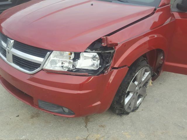 3D4GG67V99T166499 - 2009 DODGE JOURNEY R/ RED photo 9