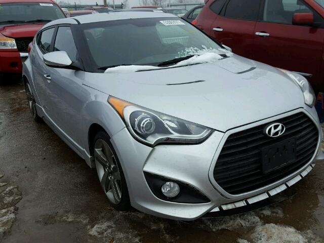 KMHTC6AE4DU119052 - 2013 HYUNDAI VELOSTER T SILVER photo 1