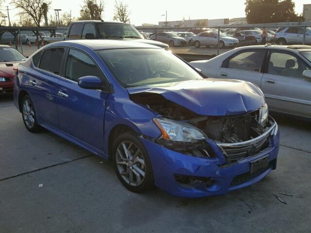 3N1AB7AP7DL628040 - 2013 NISSAN SENTRA S BLUE photo 1