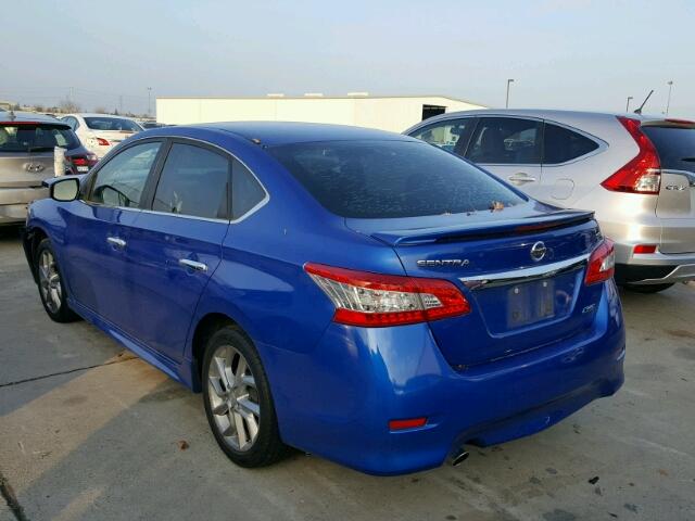 3N1AB7AP7DL628040 - 2013 NISSAN SENTRA S BLUE photo 3