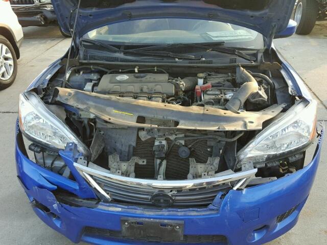 3N1AB7AP7DL628040 - 2013 NISSAN SENTRA S BLUE photo 7