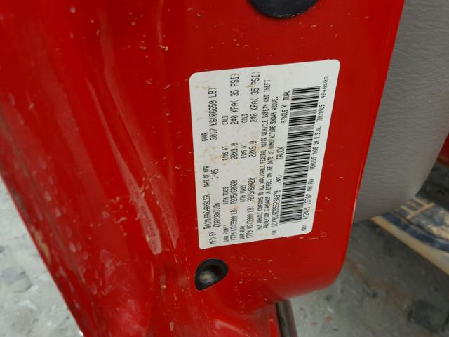 1D7HU18D55S234379 - 2005 DODGE RAM 1500 S RED photo 10