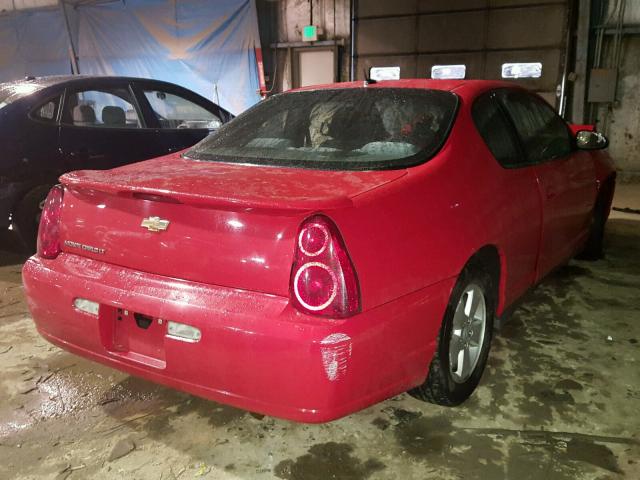 2G1WM15K969264100 - 2006 CHEVROLET MONTE CARL RED photo 4