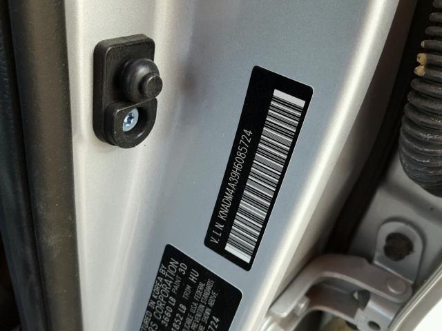 KNADM4A39H6085724 - 2017 KIA RIO LX Արծաթագույն լուսանկար 10