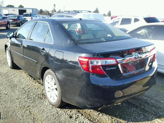 4T1BD1FK8EU115551 - 2014 TOYOTA CAMRY HYBR BLACK photo 3