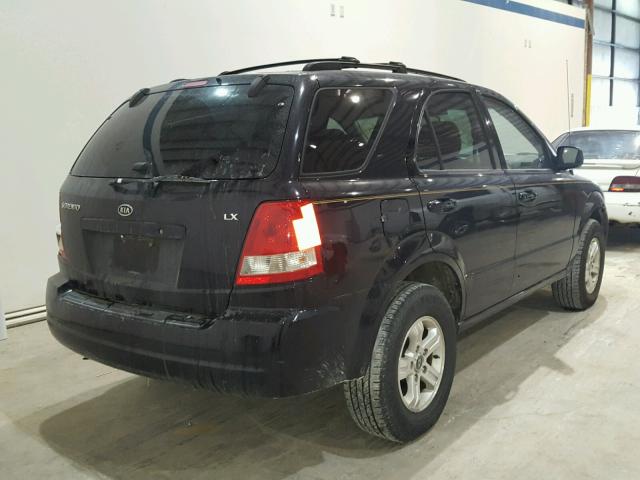 KNDJC733545277701 - 2004 KIA SORENTO EX BLACK photo 4