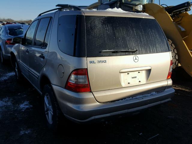 4JGAB57E13A437531 - 2003 MERCEDES-BENZ ML 350 TAN photo 3