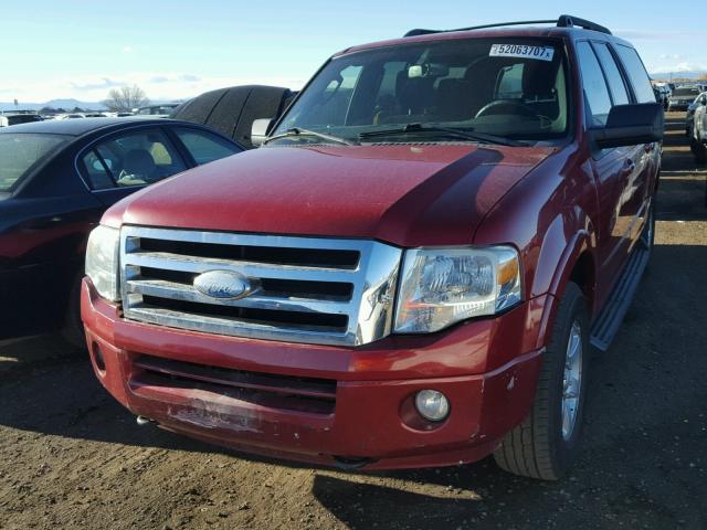 1FMFK16589LA08223 - 2009 FORD EXPEDITION MAROON photo 2