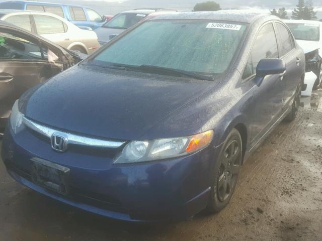 1HGFA16536L139080 - 2006 HONDA CIVIC LX BLUE photo 2