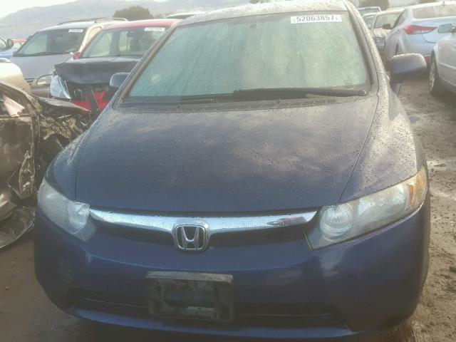 1HGFA16536L139080 - 2006 HONDA CIVIC LX BLUE photo 9