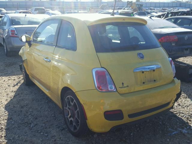 3C3CFFBR5CT365988 - 2012 FIAT 500 SPORT YELLOW photo 3