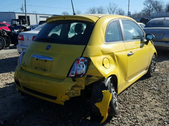 3C3CFFBR5CT365988 - 2012 FIAT 500 SPORT YELLOW photo 4