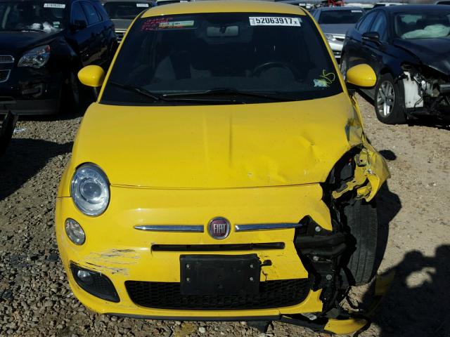 3C3CFFBR5CT365988 - 2012 FIAT 500 SPORT YELLOW photo 7