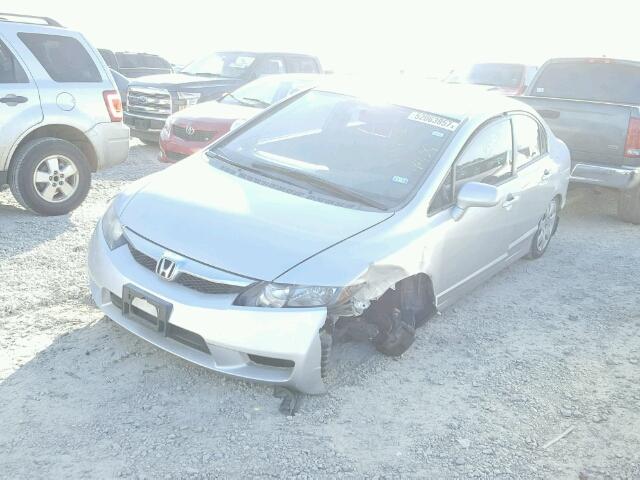 1HGFA16549L026212 - 2009 HONDA CIVIC LX SILVER photo 2