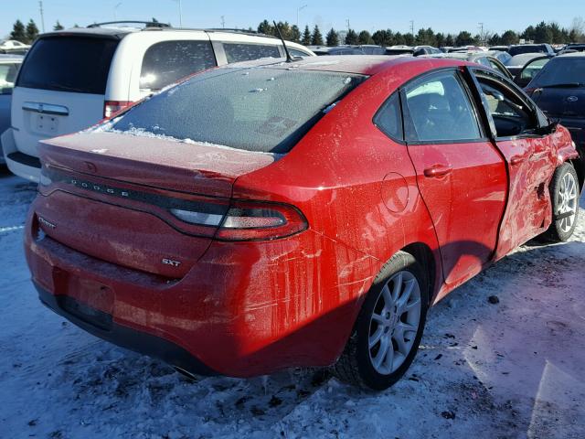 1C3CDFBA5DD342718 - 2013 DODGE DART SXT RED photo 4