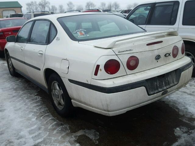 2G1WF52E349382625 - 2004 CHEVROLET IMPALA WHITE photo 3