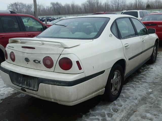 2G1WF52E349382625 - 2004 CHEVROLET IMPALA WHITE photo 4