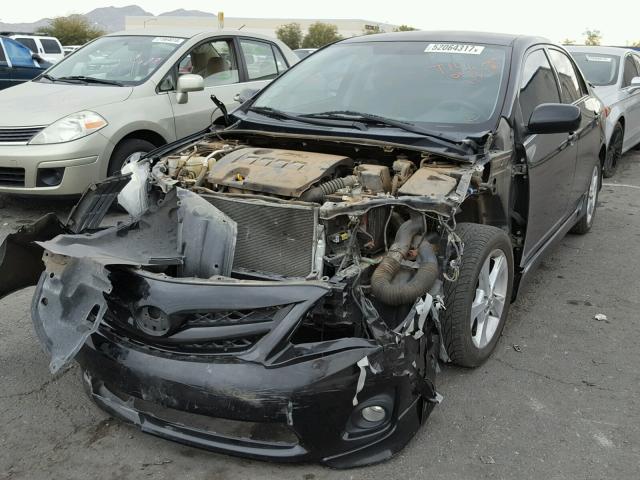 2T1BU4EE6BC620983 - 2011 TOYOTA COROLLA BA BLACK photo 2