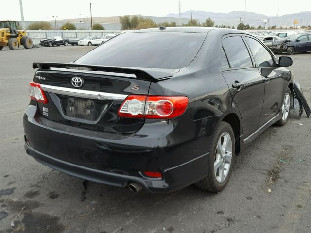 2T1BU4EE6BC620983 - 2011 TOYOTA COROLLA BA BLACK photo 4