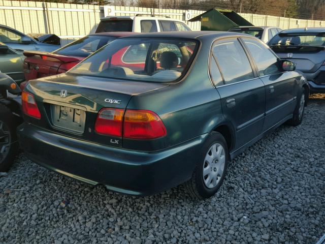 2HGEJ6576XH580924 - 1999 HONDA CIVIC LX GREEN photo 4