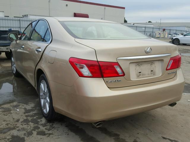 JTHBJ46G172054907 - 2007 LEXUS ES 350 GOLD photo 3