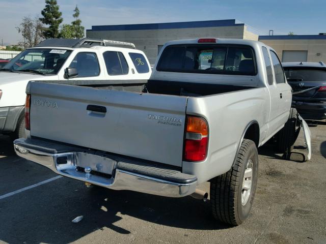 5TESM92N4YZ698506 - 2000 TOYOTA TACOMA XTR SILVER photo 4