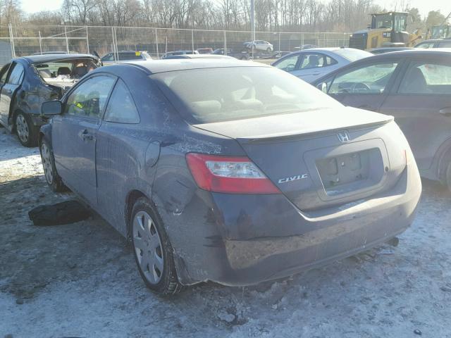 2HGFG12617H554474 - 2007 HONDA CIVIC LX BLUE photo 4