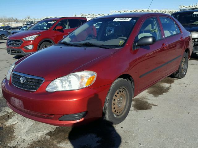 1NXBR32EX8Z024332 - 2008 TOYOTA COROLLA CE RED photo 2