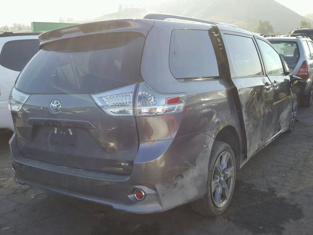 5TDXZ3DC7HS878527 - 2017 TOYOTA SIENNA SE GRAY photo 4