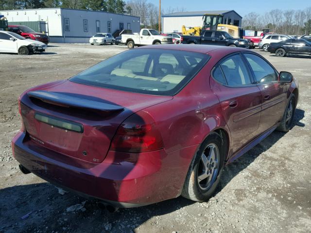 2G2WS542641175624 - 2004 PONTIAC GRAND PRIX BURGUNDY photo 4