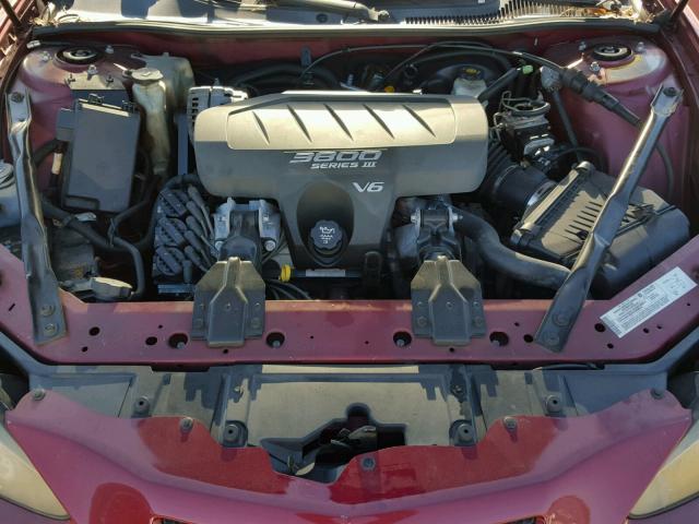 2G2WS542641175624 - 2004 PONTIAC GRAND PRIX BURGUNDY photo 7