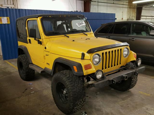 1J4FA49S82P730634 - 2002 JEEP WRANGLER / YELLOW photo 1