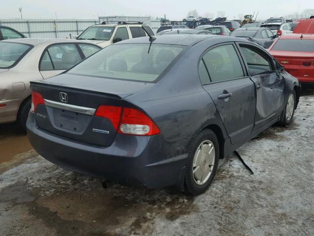 JHMFA36239S013701 - 2009 HONDA CIVIC HYBR GRAY photo 4