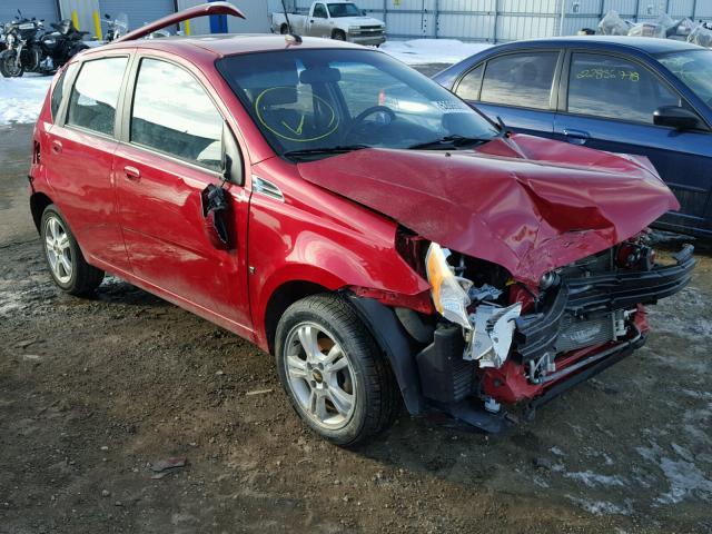 KL1TG66E79B342908 - 2009 CHEVROLET AVEO LT RED photo 1