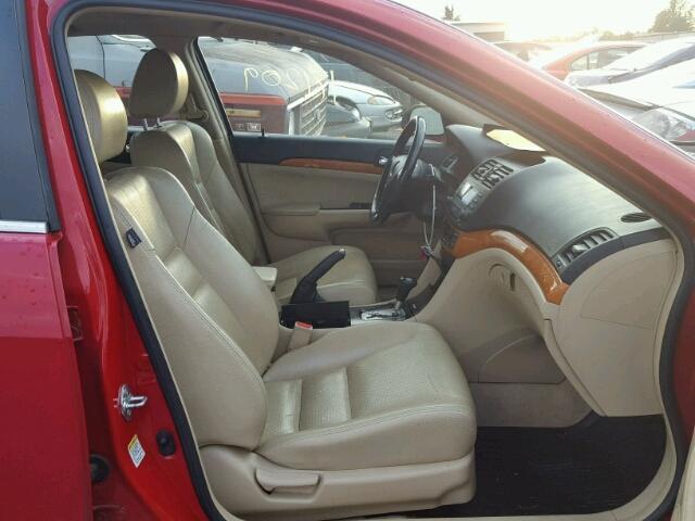 JH4CL96844C014914 - 2004 ACURA TSX RED photo 5