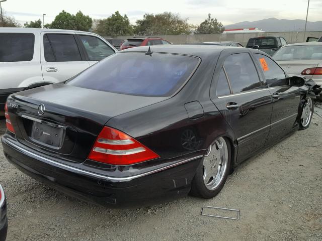 WDBNG75J01A198276 - 2001 MERCEDES-BENZ S 500 BLACK photo 4