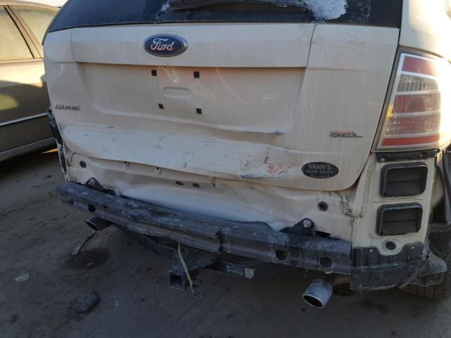 2FMDK38C37BA34255 - 2007 FORD EDGE SEL CREAM photo 9