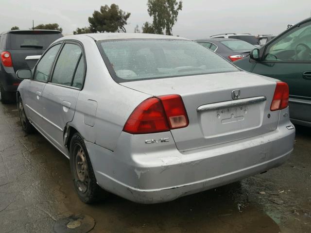 2HGES26711H604221 - 2001 HONDA CIVIC EX SILVER photo 3