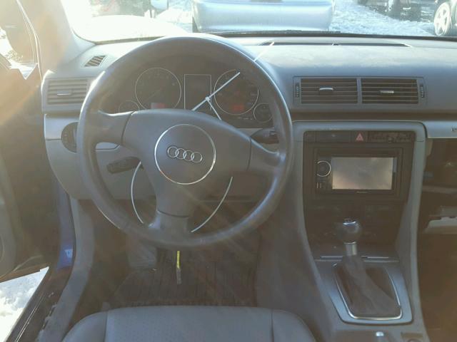 WAULC68E52A039426 - 2002 AUDI A4 1.8T QU BLUE photo 9